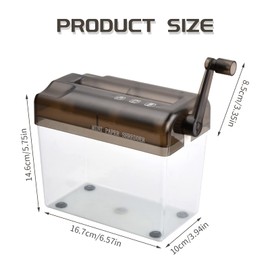 Xzeemo Mini Paper Shredder, Portable Paper Shredder, Hand Crank Paper Shredder, A6 or Folded A4 Paper Hand Shredder for Home, Office, Bills, Small Notes Letters