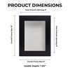 6x8 Shadow Box Frame Black Wood with a 1 3/4"
