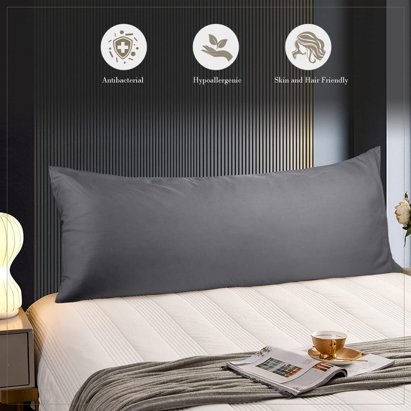 WishSmile Body Bamboo Cooling Pillowcases Long Pillow Cases Breathable Cool