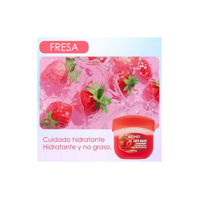 Labial Hidratante, 8PCS Blsamo Labial Seleccin Natural, with Vitamin E