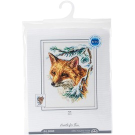 RTO The Fox Cross Stitch Kit 9 x 11.5-inch 14 Count, Acrylic, Multicolour, 20.95x27.94x0.63 cm