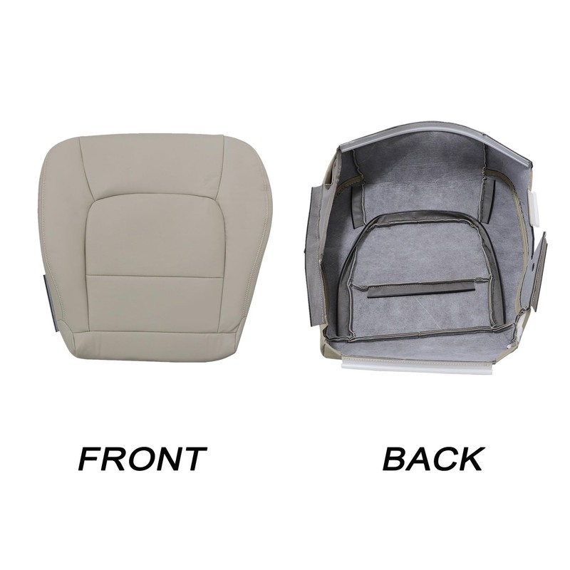 Priprilod Tan Leather Passenger Side Bottom Replacement Seat Cover Compatible