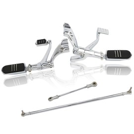 TCT-MT Forward Controls Pegs Levers Linkages Fit for Harley Sportster 883 Low(XL883L) 2005-2010; Sportster 1200 Custom (XL1200C) 2004-2013 Chrome