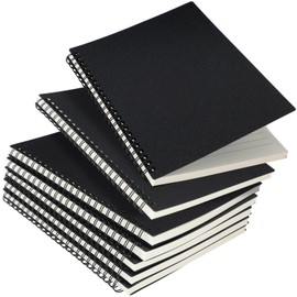 Dunzoom 6 Pack Spiral Notebook 5.9 x 8.3 Inches Journal Notebook Lined Paper A5 160 Pages 80 Gsm Thick Plastic Cover Hardcover Notepad Waterproof Cover for Home Office Business