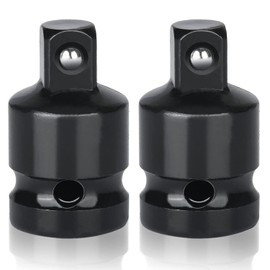 2PCS Juttzzei Impact Socket Adapter, 3/4 Inch Square Adapter Drive Female, 1/2 Inch Square Drive Male, Upgraded Black CR-V Steel 3/4" x 1/2" Socket Reducer for Driver/Ratchet/Socket Set Extension