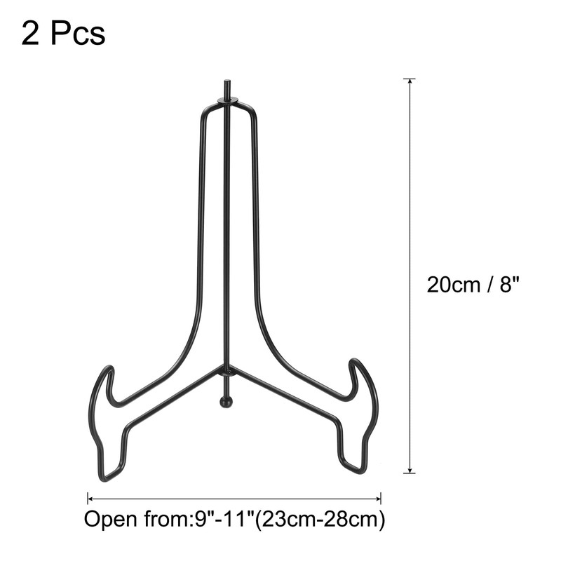 sourcing map 2pcs 8 Inch Plate Stand for Display, Iron