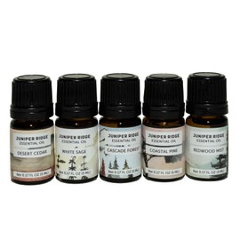Juniper Ridge White Sage Essential Oil - Light & Refreshing Desert Fragrance with Earthy Spicy Resin Notes - 5ml - Packaging May Vary