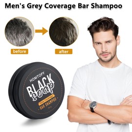 3 Pieces Natural Grey Hair Removal Soap, Grey Hair Coverage Soap, Grey Reverse Shampoo Bar Darkening Shampoo Bar for Men & Women Natural Hair Soap for Grey Hair