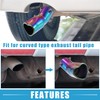 X AUTOHAUX Car Curved Exhaust Tip Pipe Heart Shape 2.36"