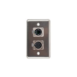 Elite Core Duplex Wall Plate w/1 Tactical Ethernet and 1 XLR Female Connections D-2-1E1XF