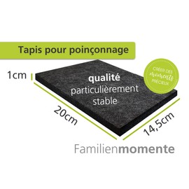 Familienmomente High-quality prickling set (prickle felt 20 x 14.5 x 1 cm and pricking needle with wooden handle 8.2 cm) tingling for children from 3 years and adults