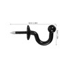 Kichvoe 2Pcs Black Curtain Tiebacks Wall Hooks - Zinc Alloy