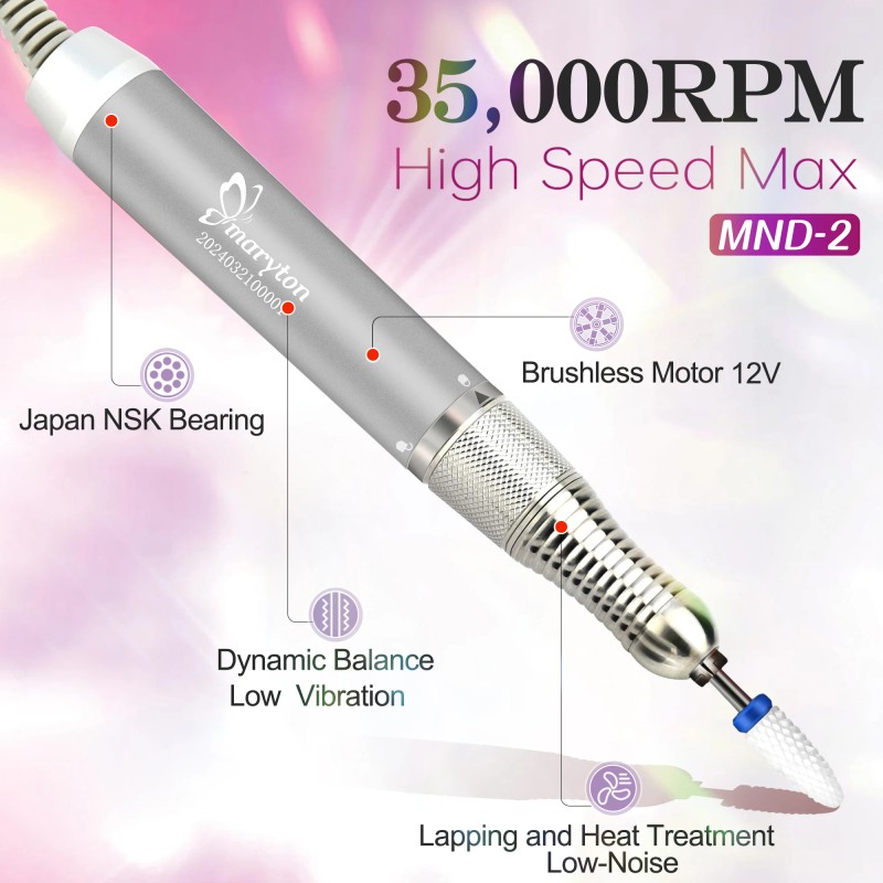 Private Label Machine Polisher Tools Portable Gradient Brushless Electric Nail