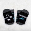 2 Pairs Funny Swimming Sock Swimming Team Gifts Swimming Lover