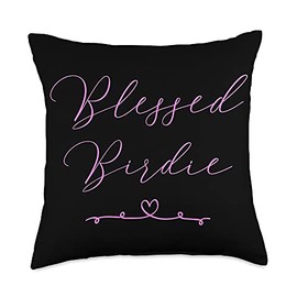 Blessed Birdie Throw Pillow