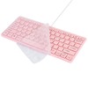 MCSaite Mini Wired Pink Keyboard - with Keyboard Cover Computer