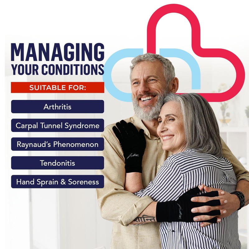 Doctor Developed Copper Arthritis Gloves/Compression Gloves and HANDBOOK -Relieve Arthritis