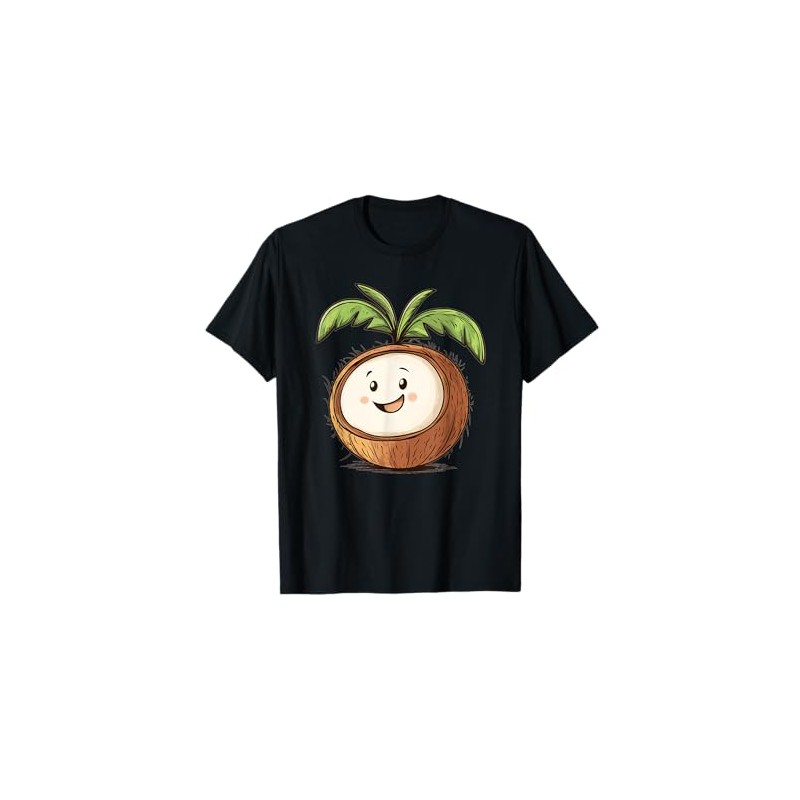 Süße lächelnde Kokosnuss I Cartoon Kokosnuss T-Shirt