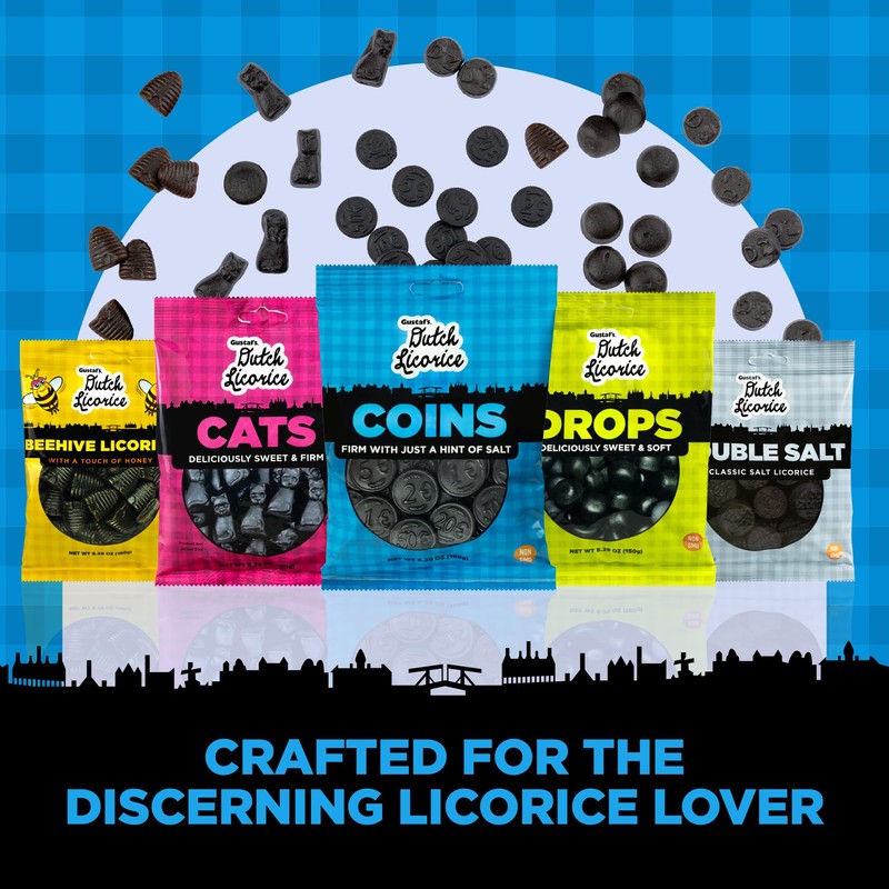 Gustaf's Salted Dutch Licorice Coins - 12 Pack of 5.2oz