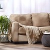DII Chevron Throw Collection Handloomed Cotton, 50x60, Stone
