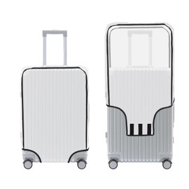 LoyaGour Luggage Cover for Suitcase,Clear PVC Carry on Luggage Protector Suitcase Covers,Thicken Transparent Waterproof Suit Case Sleeve (Clear, 28 Inch)