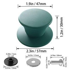 JoyTube Universal Pot Pan Lids Replacement Knob, Silicone Heat Resistant Pan Cover Holding Handles BPA Free Dishwasher Safe Fits Skillets and Kitchen Cookware (Pack of Two-Blackish Green)