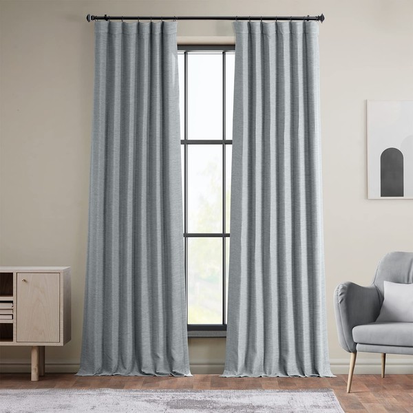 HPD Half Price Drapes Bellino Room Darkening Curtain 50 X 96 (1 Panel), BOCH-PL1702-96, Gulf Blue