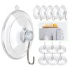 Hangerspace Suction Cup Hooks, 1.77 Inches Clear PVC Suction Cups