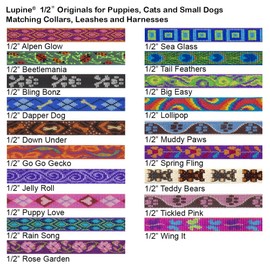 LupinePet Originals 1/2" Rain Song 12-20" H-style Harness for Small Pets