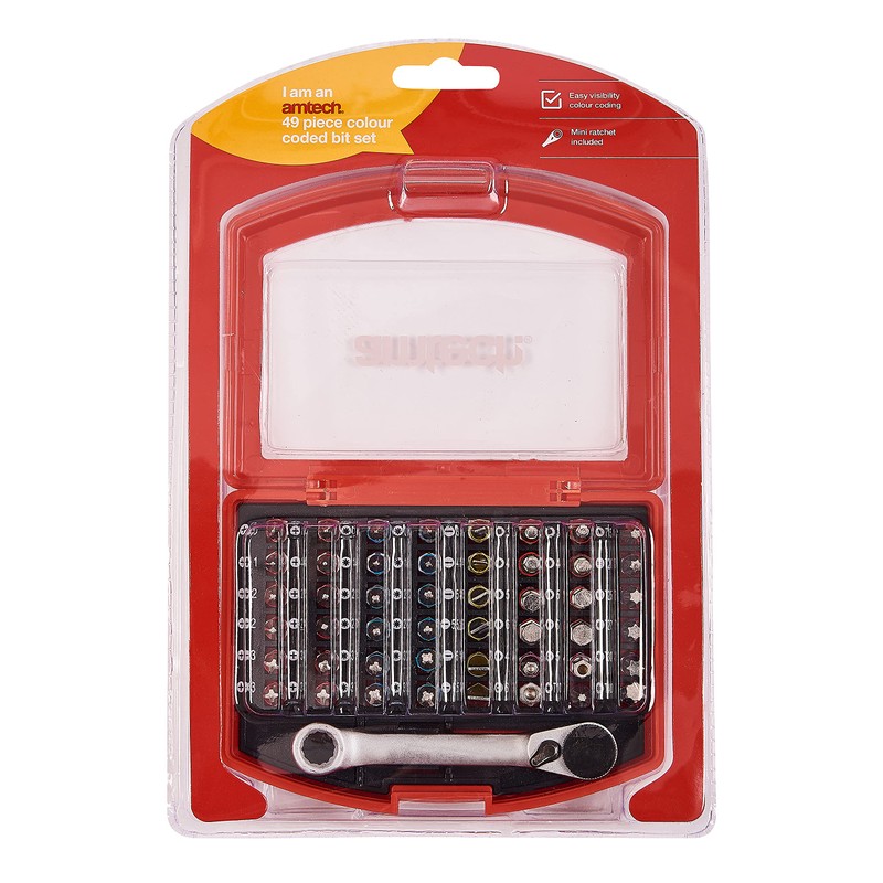Amtech L3352 49 Piece Colour Coded bit Set
