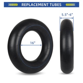 GICOOL 5.00/5.50/5.90/6.00-16 Butyl Inner Tubes, 2 Pack with TR15 Valve Stem, Heavy-Duty Tractor Inner Tubes, Replacement Tubes for Agriculture Farm Implement Farm Tractor Trailer