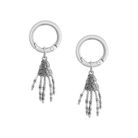 HAQUIL 2PCS Metal SKeleton Hand Shoe Charms, Punk Goth Shoe Decoration, Sneakers, Boots Skull Hands Chamrs, Footwear Jewelry Accessories