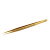 Titanium Gold Diamond Grip Tweezers 5.50” Curved | 0.71 oz