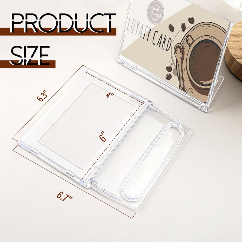 AetJxixee 10 Pack 4x6 Inch Sign Holder Horizontal, Double-Sided Usage