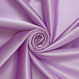 Crepe Back Satin Bridal 58/60 Inch Silky Polyester Fabric by The Yard for Sewing Apparel, Accessories, Décor & More - Lilac (1 Yard)