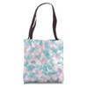 Aesthetic Pink and Teal Tortoise Shell Pattern Tote Bag