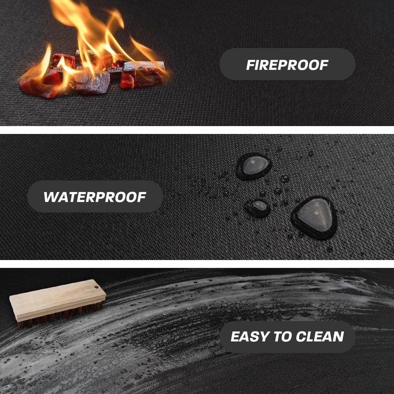 Rumlick 48" Fire Pit Mat for Solo Stove Yukon, Round