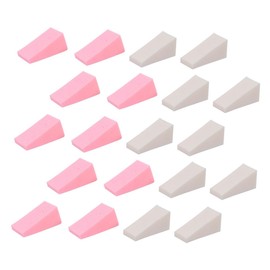 Healeved 30pcs Makeup Wedges Sponge for Wet Dry Use Versatile Makeup Applicator for Foundation and Powder for Home Travel Soft Design White Pink