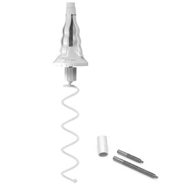 [Christmas Tree Topper Holder] - Twist-on Holiday Universal Tree Topper Stabilizer Fits All Base Types- Metal White Support Rod with Adjustable attachments to stabilize Seasonal Treetop Ornaments