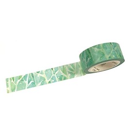 Wrapables Unique Designs Washi Masking Tape, 15mm x 7m Leaf Veins