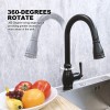 RELIAFLO Pull Down Kitchen Faucet in Matte Black - D11018-49