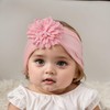 Kenjudess 3pcs Baby Girl Flower Nylon Headbands Soft Stretchy Donut