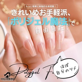 COLORBIRD Nail Tips, Long Length Jewel Nail Foam Tips, 120 Pieces, Total of 17 Types, Short (Round S Diamond)