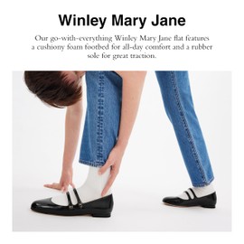 Coach Women's Winley Mary Jane Flat, Black, 11