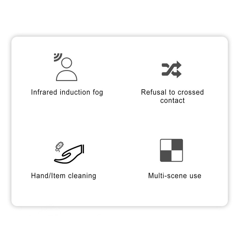 Ethanol Atomizer Cleaner FullAutomatic Induction Spray Sensor Dispenser for Home