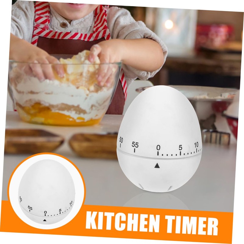 MAGICLULU 2pcs Egg Shape Kitchen Timer Mechanical Timer Compact Portable