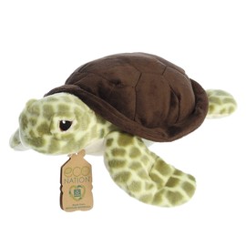 Aurora® Eco-Friendly Eco Nation™ Eco Hugs™ Sea Turtle Stuffed Animal - Environmental Consciousness - Recycled Materials - Green 12 Inches