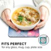 1 x Square Jumbo Size Coaster 12cm Love Heart Rain