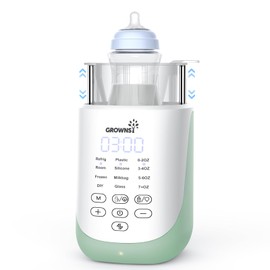 GROWNSY Nutri Bottle Warmer with Innovative Auto-Lift Feature, 10-in-1 Fast Baby Bottle Warmer with Night Light, Retain Nutrients Milk Warmer for All Bottles