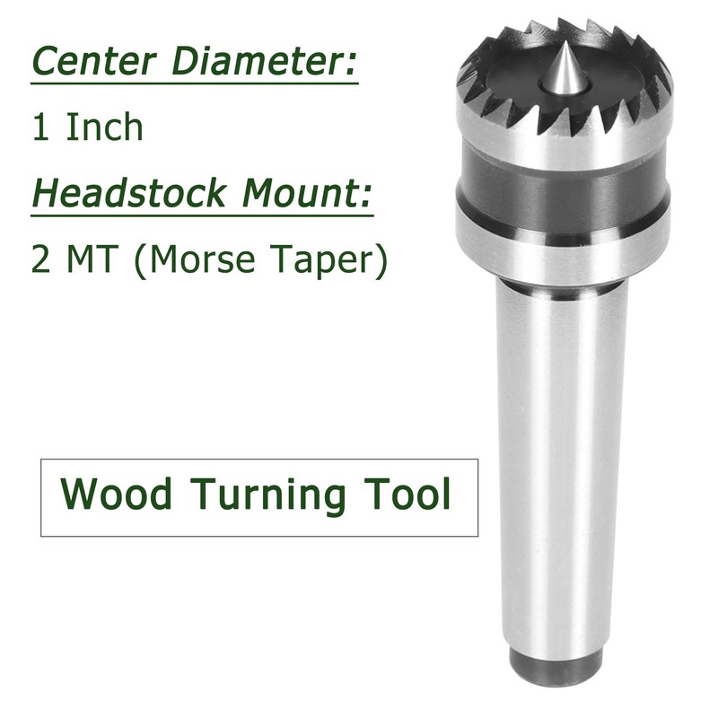 Timunr 2MT with 1-Inch Lathe Drive Center Woodworking Turning Tool,